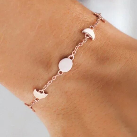 Pura Vida Rose Gold Moon Phase Metal Bracelet - Picture 1 of 5